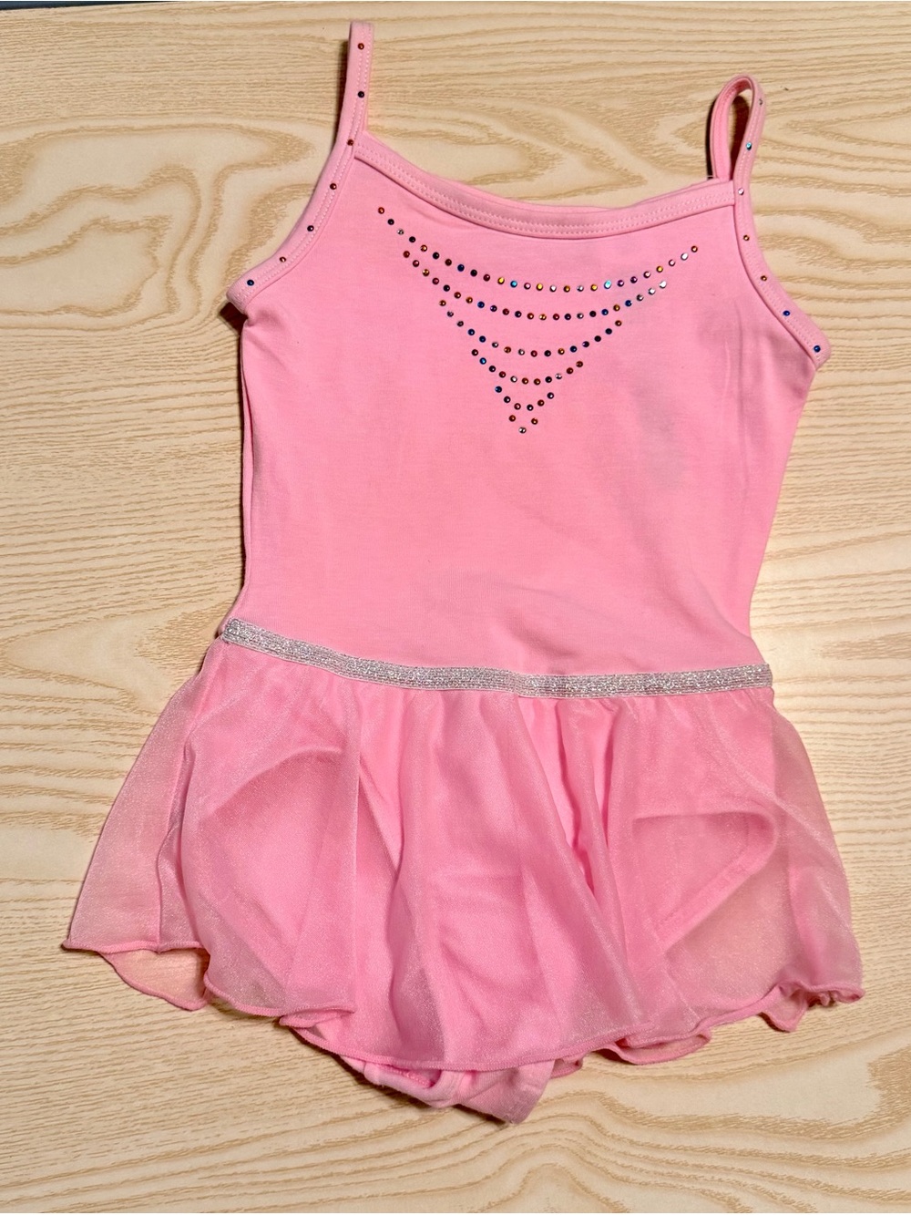 Moret Kids Pink Dance Tutu Leotard with Sparkle Trim Size 4/5